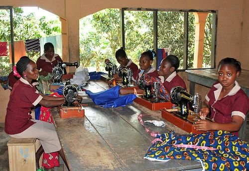 African students developing practical vocational and technical skills